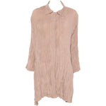 Abito Chemisier corto plissettato in beige GONGDID DESIGN - donna 