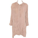 Abito Chemisier corto plissettato in beige GONGDID DESIGN - donna 