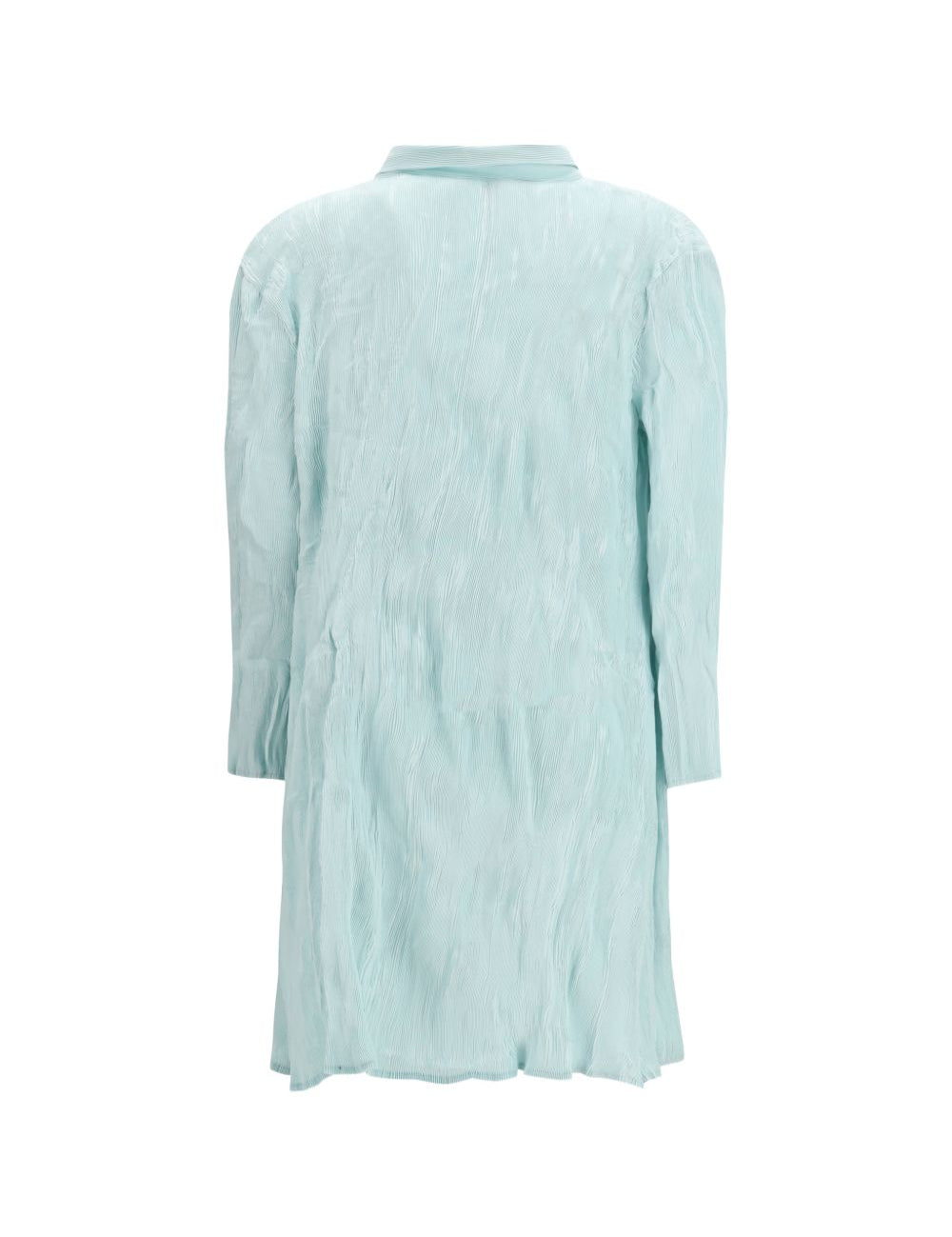 Abito Chemisier corto plissettato in azzurro GONGDID DESIGN - donna 