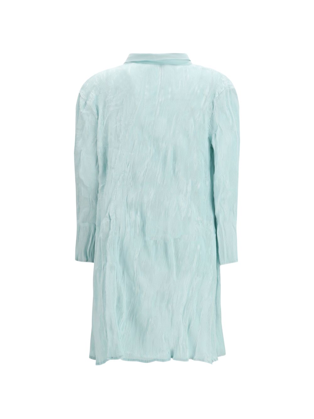 Abito Chemisier corto plissettato in azzurro GONGDID DESIGN - donna 