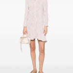 Abito Chemisier corto plissettato in rosa GONGDID DESIGN - donna 