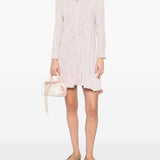 Abito Chemisier corto plissettato in rosa GONGDID DESIGN - donna 