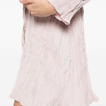 Abito Chemisier corto plissettato in rosa GONGDID DESIGN - donna 