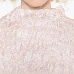 Abito mini con ruches in rosa chiaro GONGDID DESIGN - donna 