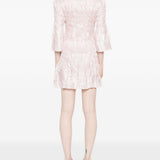 Abito mini con ruches in rosa chiaro GONGDID DESIGN - donna 