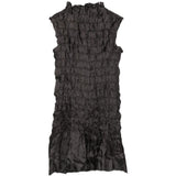 Abito corto con ruches in nero GONGDID DESIGN - donna 
