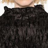 Abito corto con ruches in nero GONGDID DESIGN - donna 
