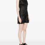 Abito corto con ruches in nero GONGDID DESIGN - donna 
