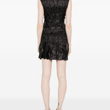 Abito corto con ruches in nero GONGDID DESIGN - donna 