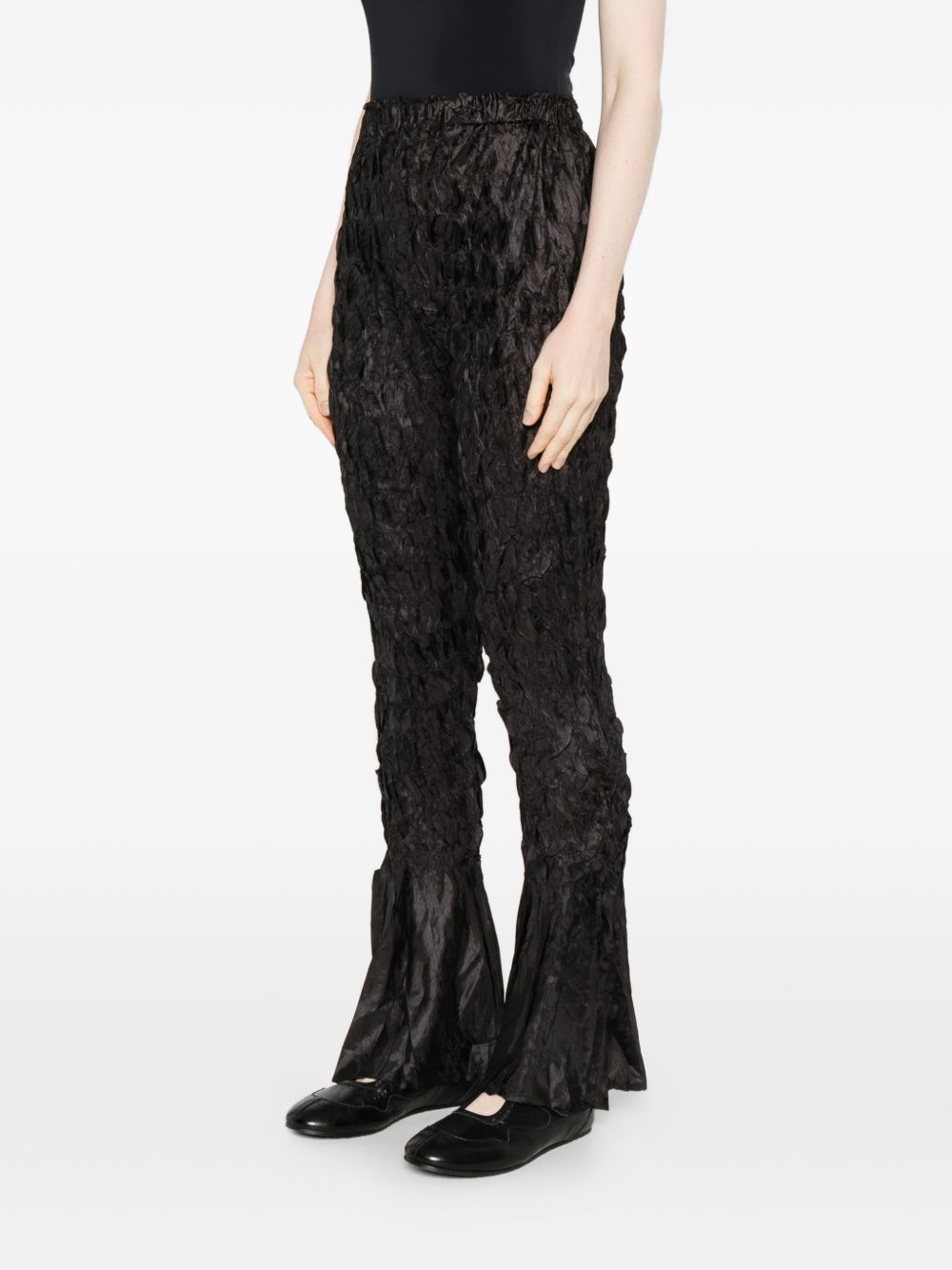Pantaloni plissettati in nero gongdid design - donna 