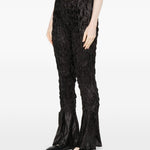 Pantaloni plissettati in nero gongdid design - donna 
