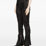 Pantaloni plissettati in nero gongdid design - donna 
