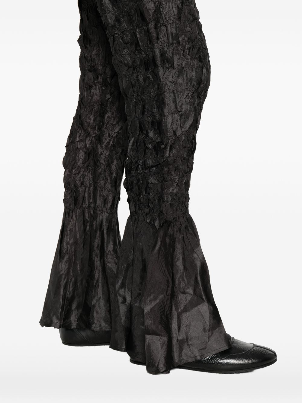 Pantaloni plissettati in nero gongdid design - donna 
