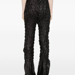 Pantaloni plissettati in nero gongdid design - donna 