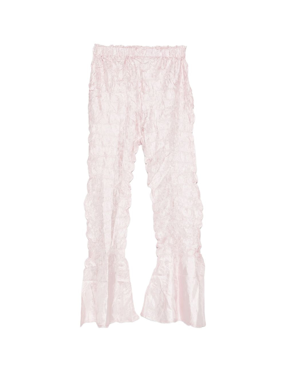 Pantaloni plissettati in rosa pallido gongdid design - donna 