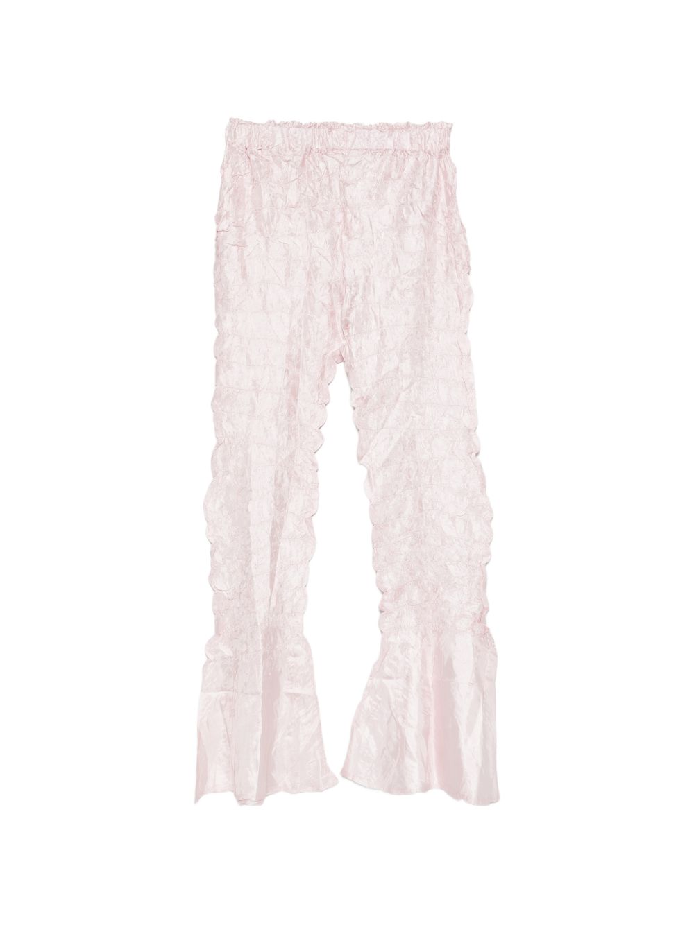 Pantaloni plissettati in rosa pallido gongdid design - donna 