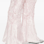 Pantaloni plissettati in rosa pallido gongdid design - donna 