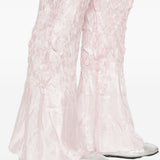 Pantaloni plissettati in rosa pallido gongdid design - donna 
