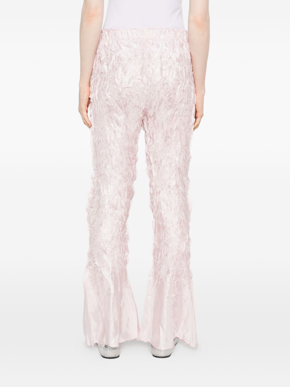 Pantaloni plissettati in rosa pallido gongdid design - donna 