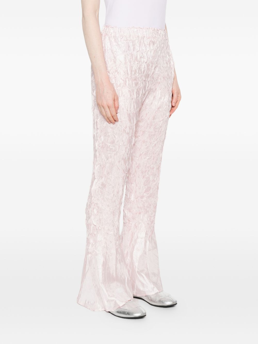 Pantaloni plissettati in rosa pallido gongdid design - donna 