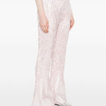 Pantaloni plissettati in rosa pallido gongdid design - donna 