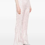 Pantaloni plissettati in rosa pallido gongdid design - donna 