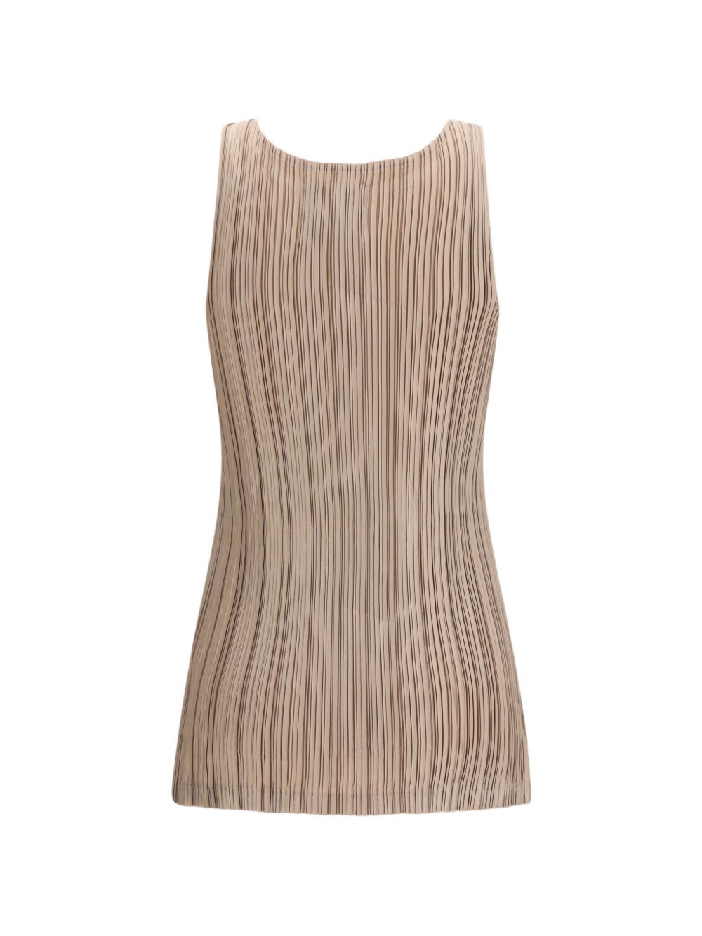 Canotta plissettata in beige Gongdid design - donna 