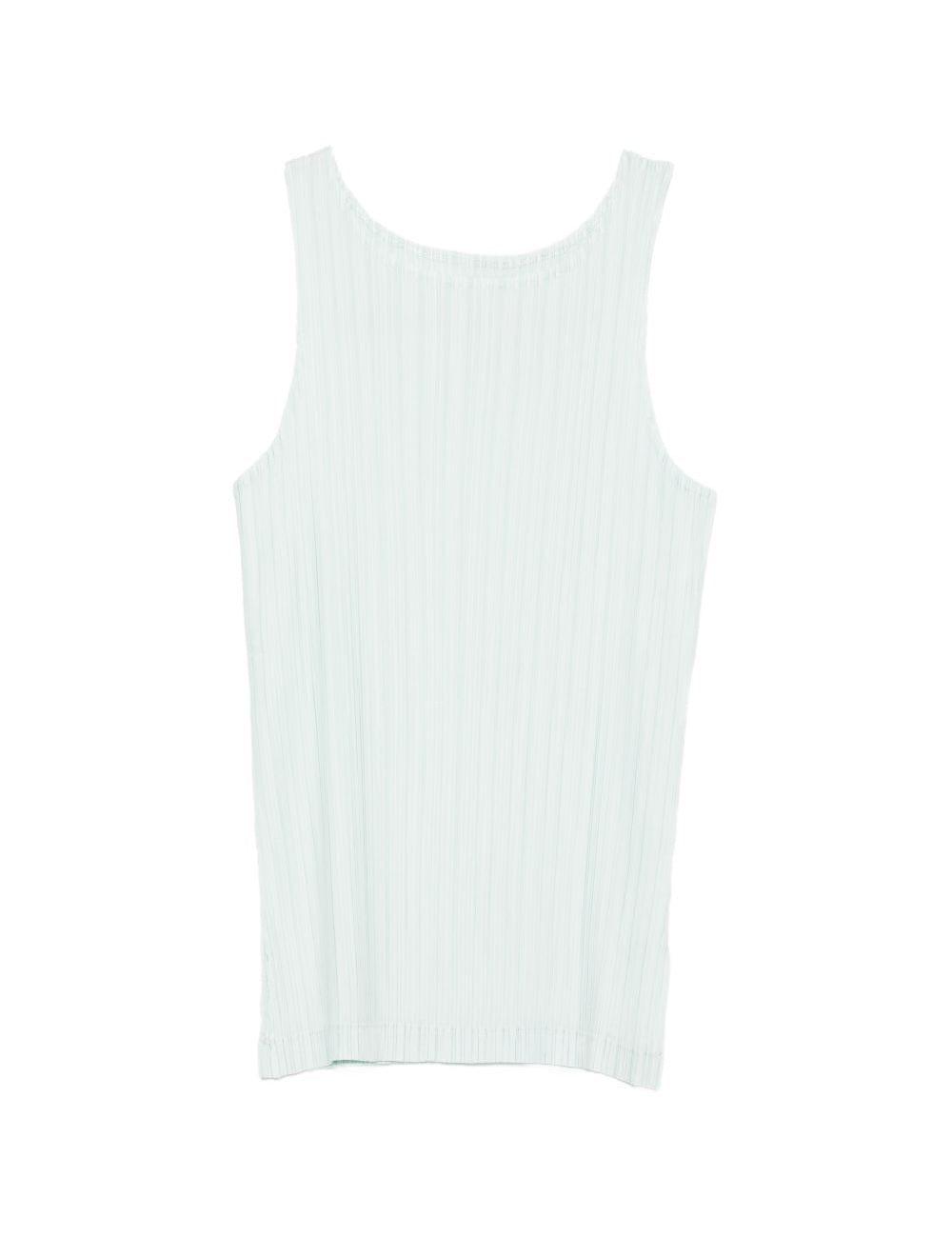Canotta plissettata in verde Gongdid design - donna 