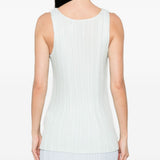 Canotta plissettata in verde Gongdid design - donna 