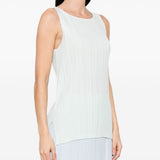Canotta plissettata in verde Gongdid design - donna 