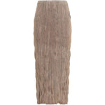 Gonna midi Wavy in beige Gongdid design - donna 
