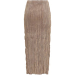 Gonna midi Wavy in beige Gongdid design - donna 