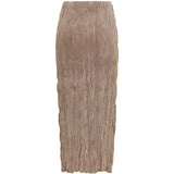 Gonna midi Wavy in beige Gongdid design - donna 