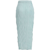 Gonna midi Wavy in blu Gongdid design - donna 