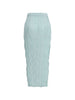 Women's Wavy midi skirt in Gongdid design blue