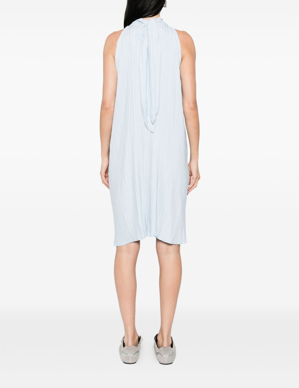 Abito midi a pieghe in azzurro GONGDID DESIGN - donna 