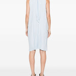 Abito midi a pieghe in azzurro GONGDID DESIGN - donna 