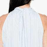 Abito midi a pieghe in azzurro GONGDID DESIGN - donna 