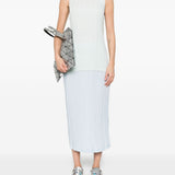 Gonna midi plissé in azzurro GONGDID DESIGN - donna 
