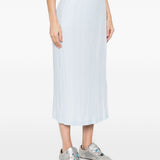Gonna midi plissé in azzurro GONGDID DESIGN - donna 
