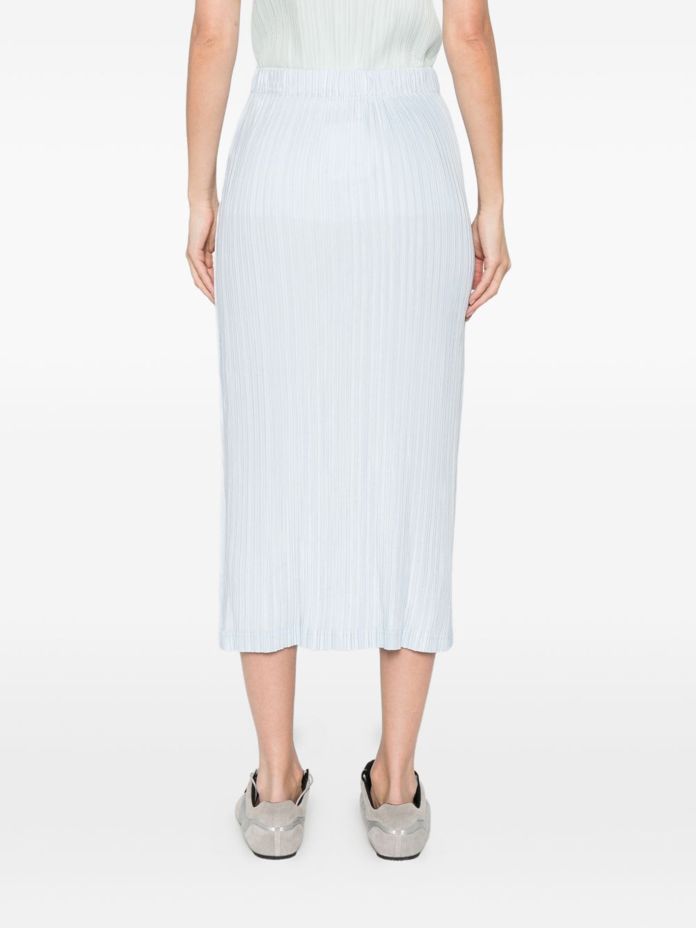 Gonna midi plissé in azzurro GONGDID DESIGN - donna 