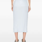 Gonna midi plissé in azzurro GONGDID DESIGN - donna 