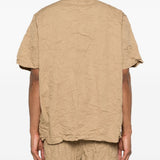 T-shirt con taschino in beige Gongdid design - uomo 
