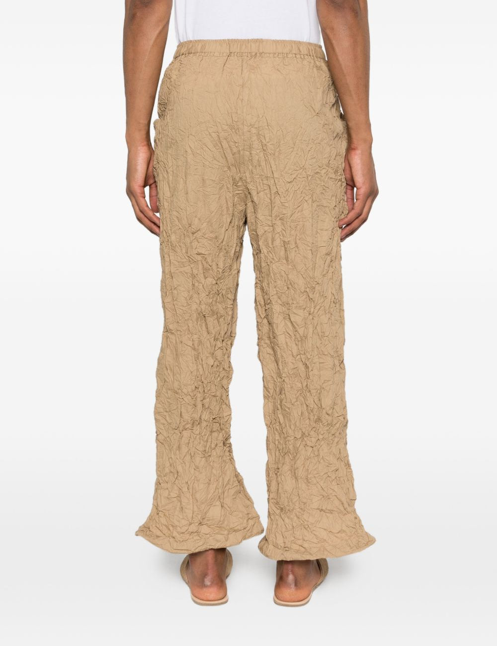 Pantaloni plissettati in beige gongdid design - donna 