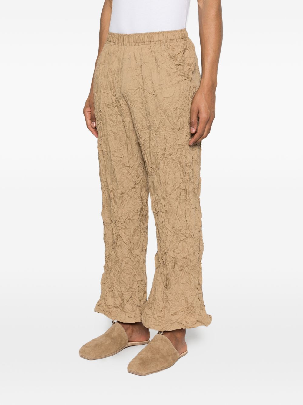 Pantaloni plissettati in beige gongdid design - donna 