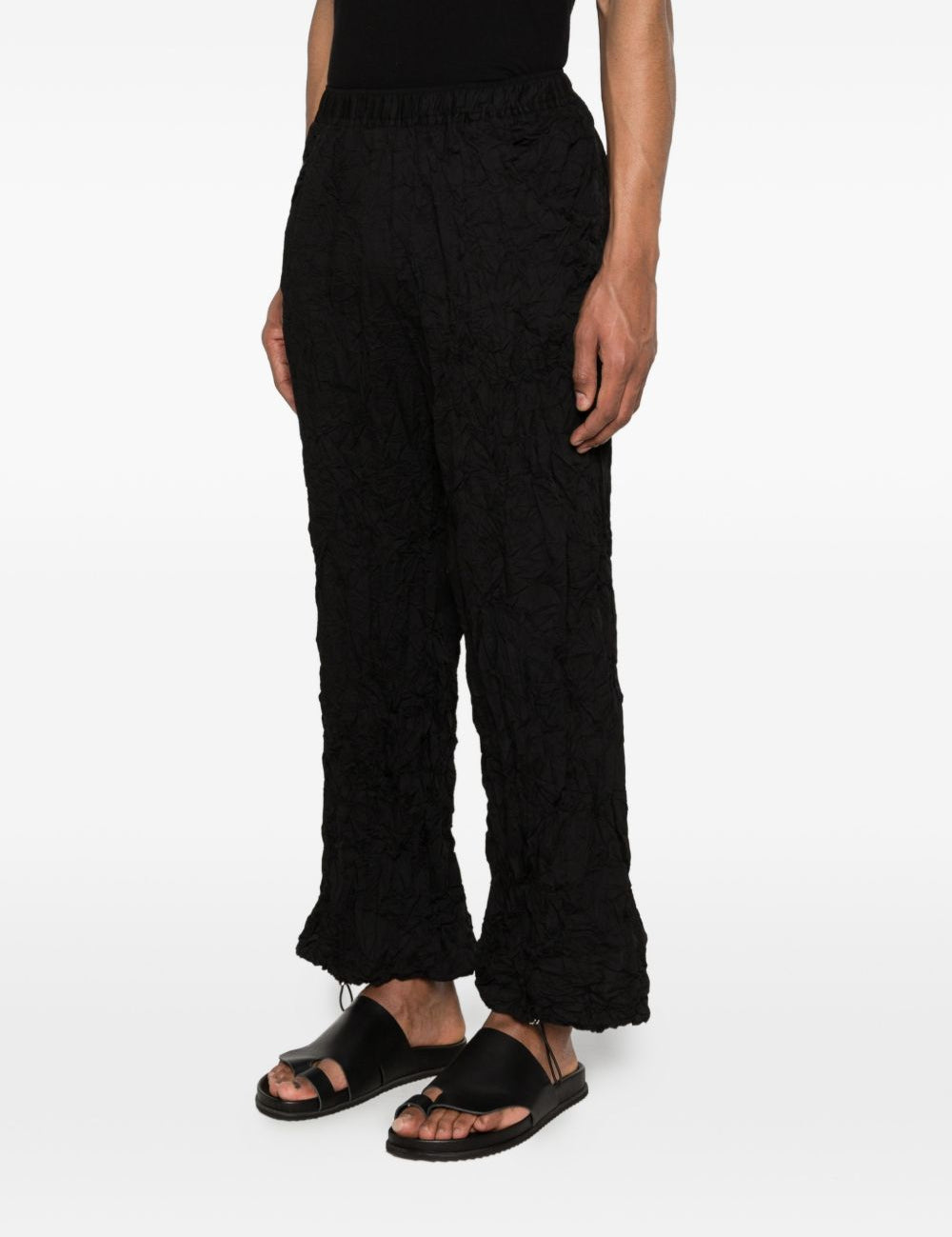 Pantaloni a gamba ampia in nero Gongdid design - uomo 
