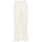 Pantaloni con vita elasticizzata in bianco Gongdid design - uomo 