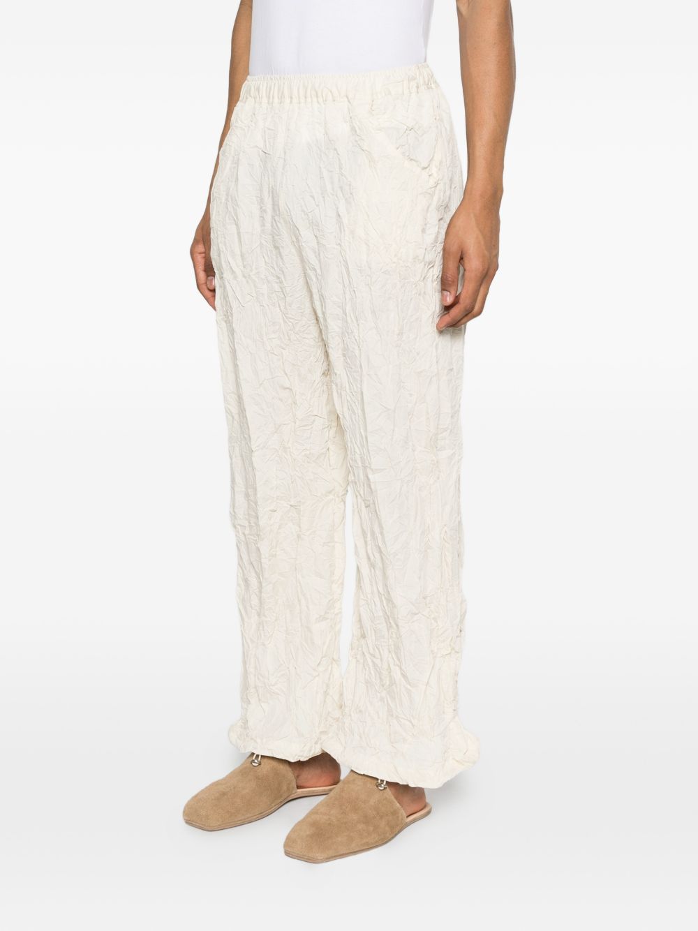 Pantaloni con vita elasticizzata in bianco Gongdid design - uomo 