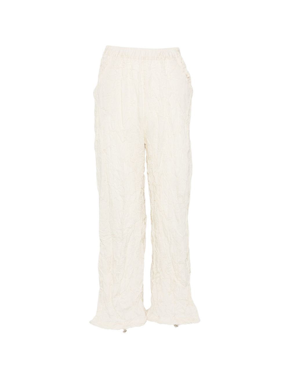 Pantaloni con vita elasticizzata in bianco Gongdid design - uomo 
