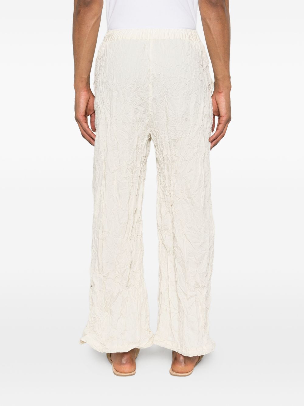 Pantaloni con vita elasticizzata in bianco Gongdid design - uomo 